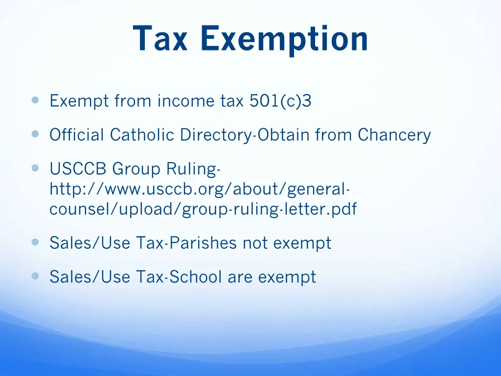 tax exemption