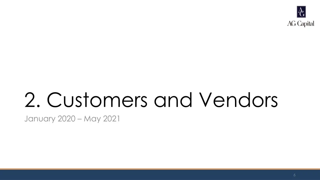 2 customers and vendors january 2020 may 2021