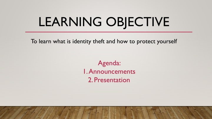 learning objective