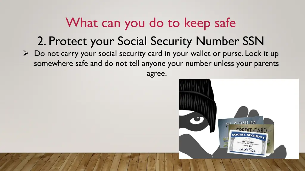 what can you do to keep safe 1