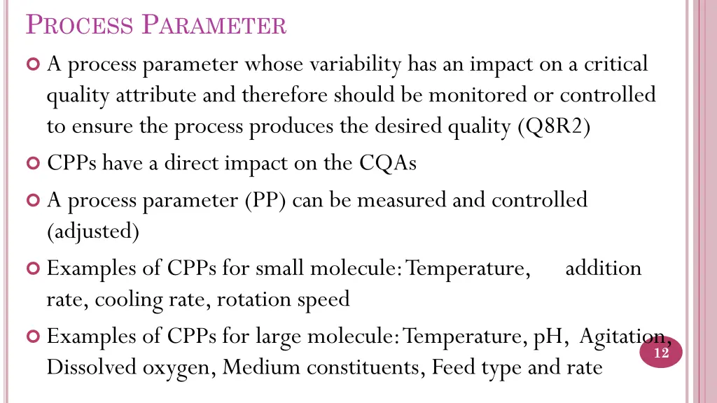 p rocess p arameter