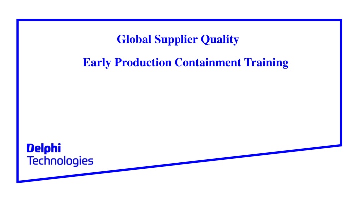 global supplier quality