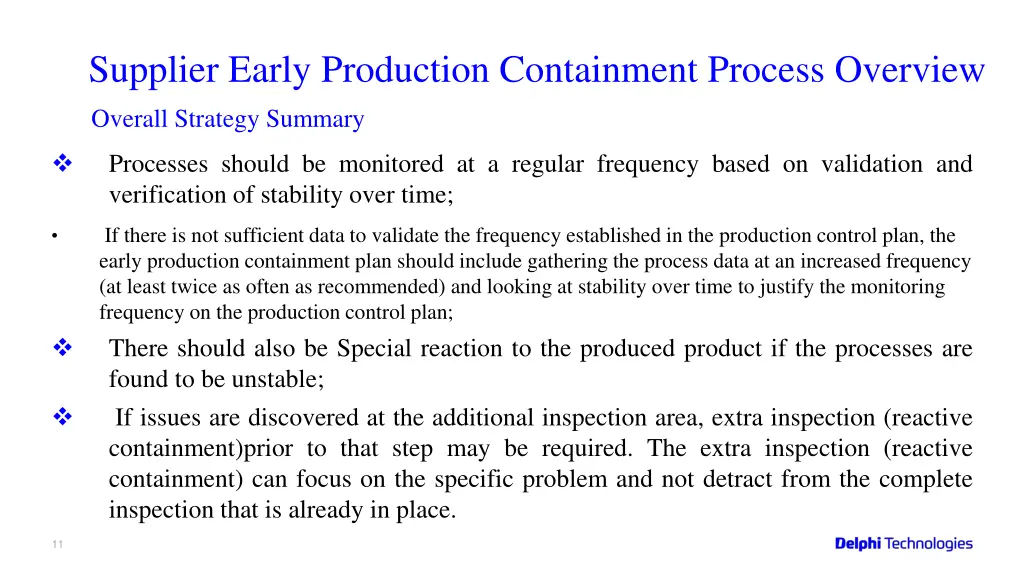 supplier early production containment process 9