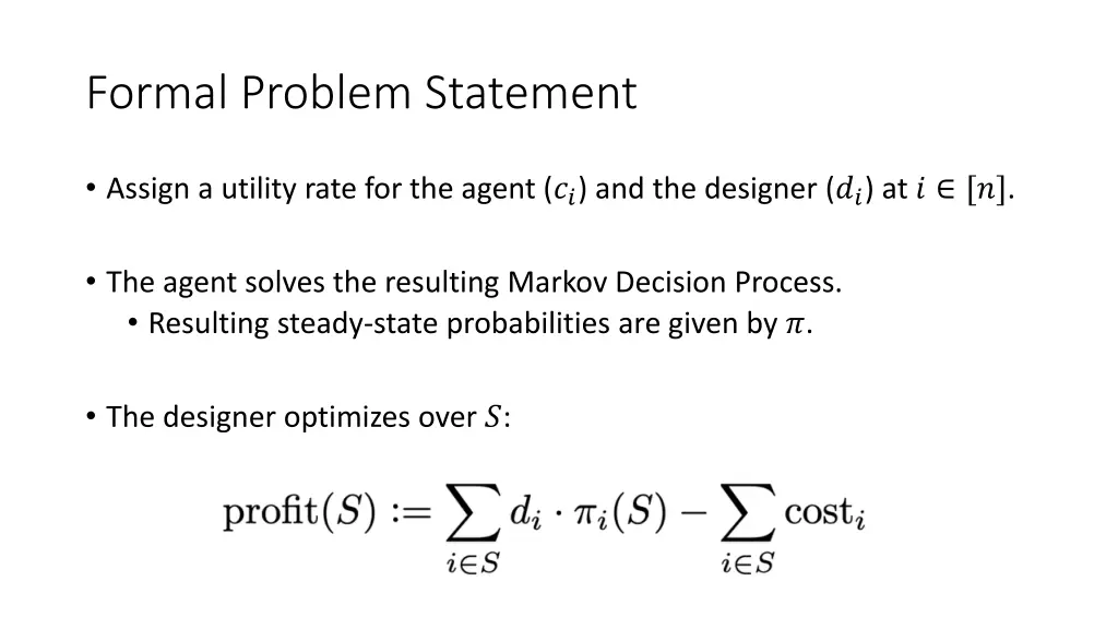 formal problem statement 1