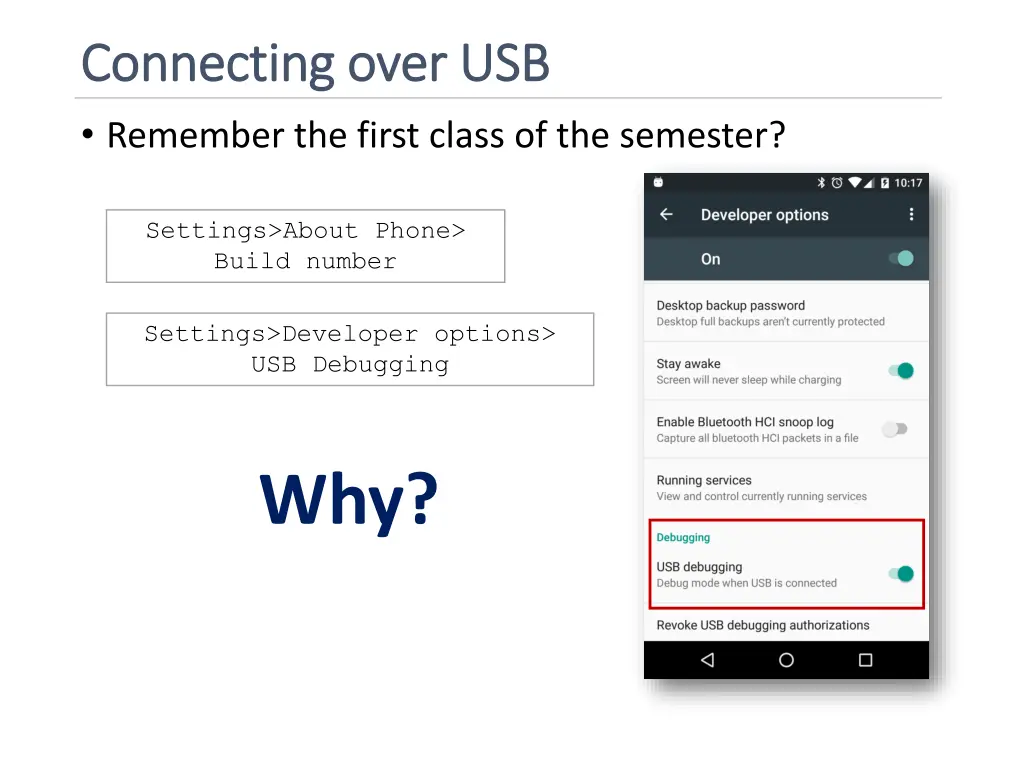 connecting over usb connecting over usb remember