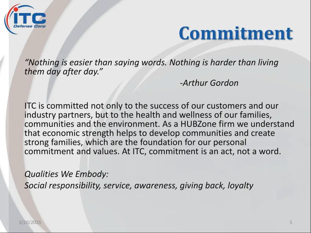 commitment
