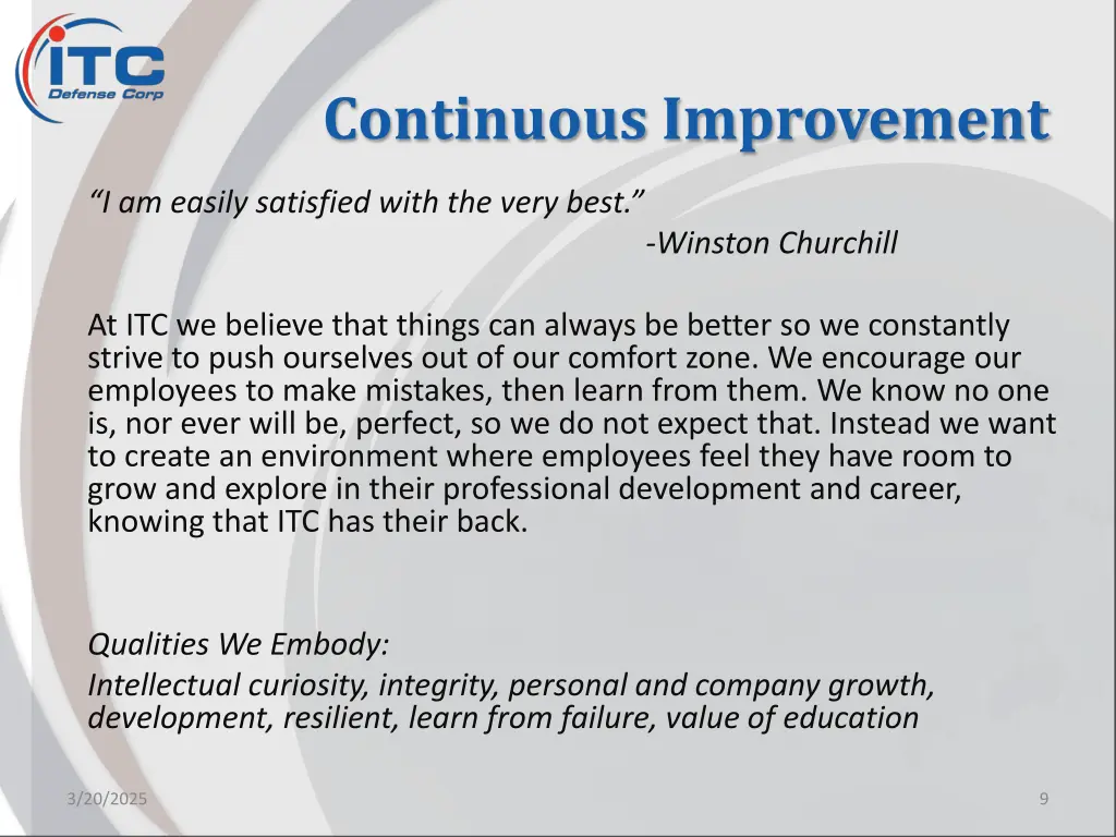 continuous improvement