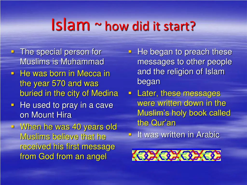 islam how did it start