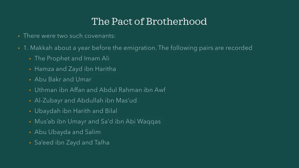 the pact of brotherhood