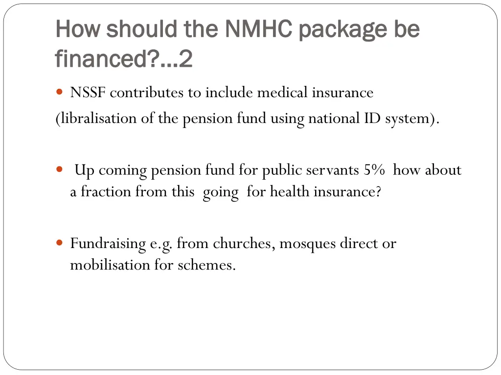 how should the nmhc package be how should 1