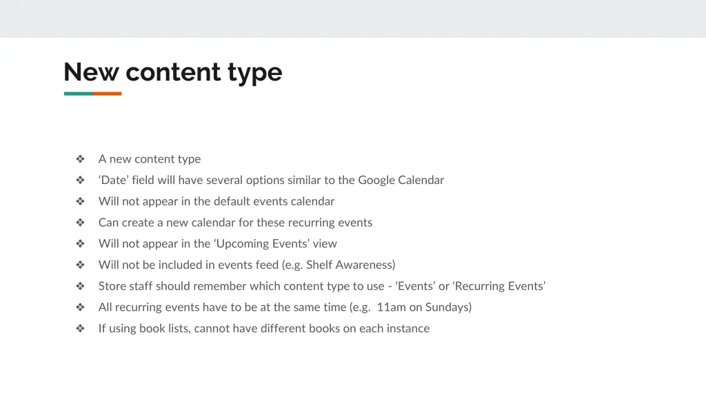 new content type