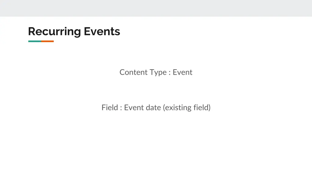 recurring events