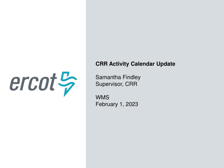 crr activity calendar update