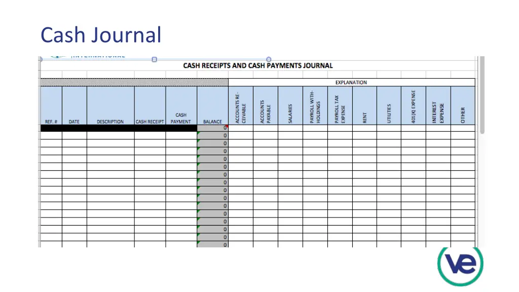 cash journal