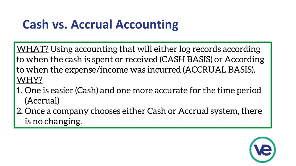 cash vs accrual accounting