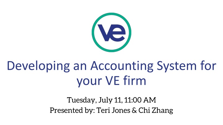 developing an accounting system for your ve firm