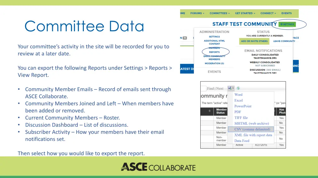 committee data