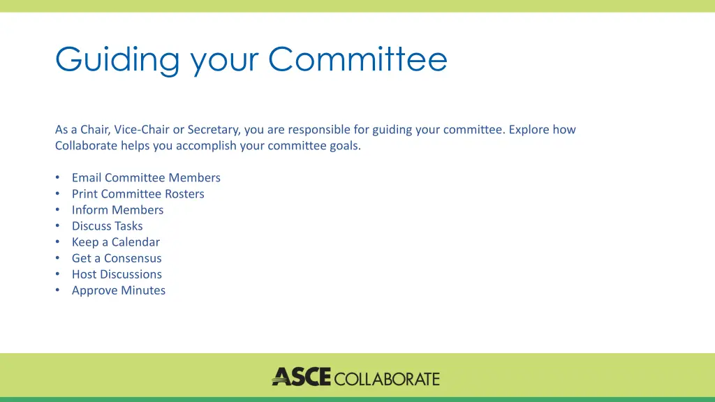 guiding your committee