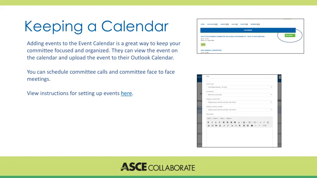 keeping a calendar