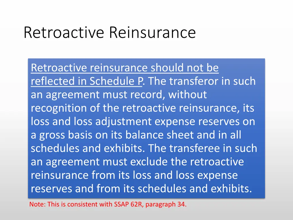 retroactive reinsurance