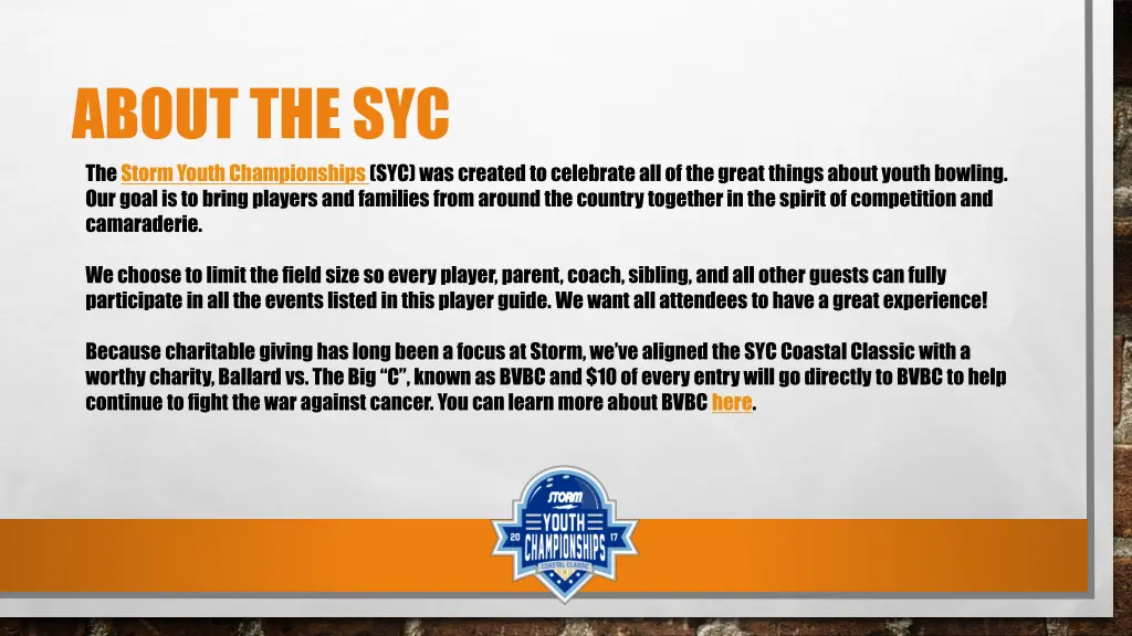 about the syc the storm youth championships