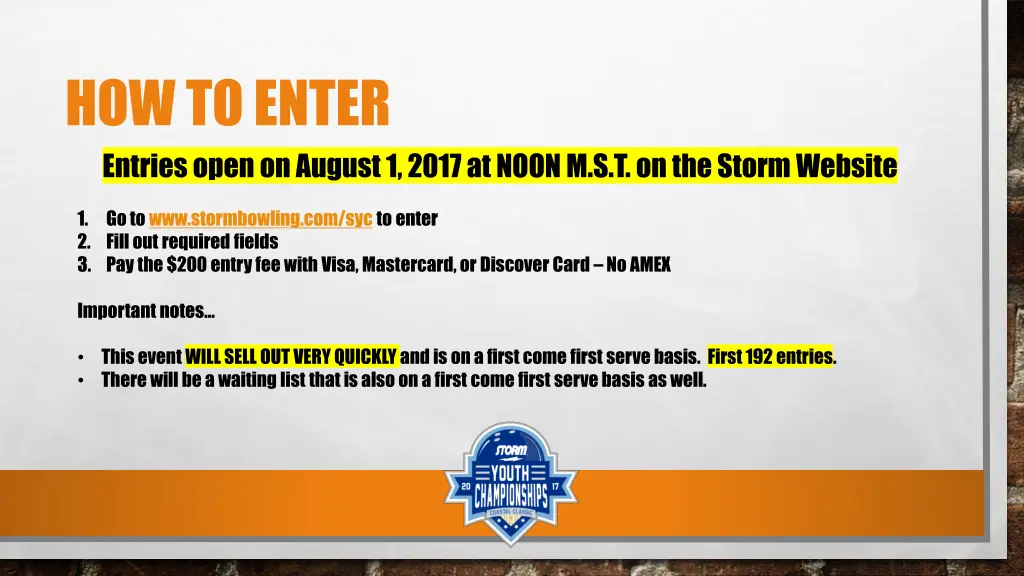 how to enter entries open on august 1 2017