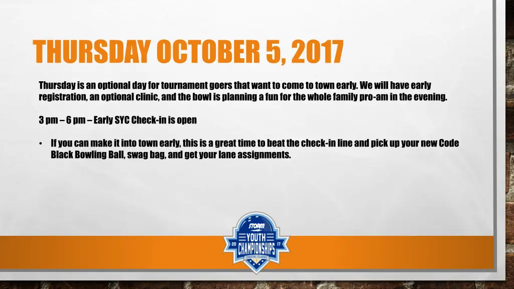 thursday october 5 2017