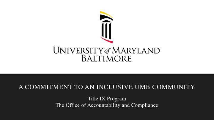 a commitment to an inclusive umb community