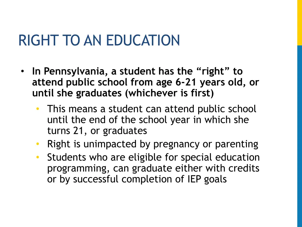 right to an education