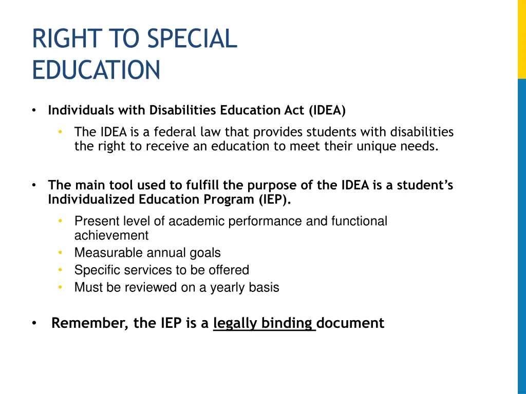 right to special education