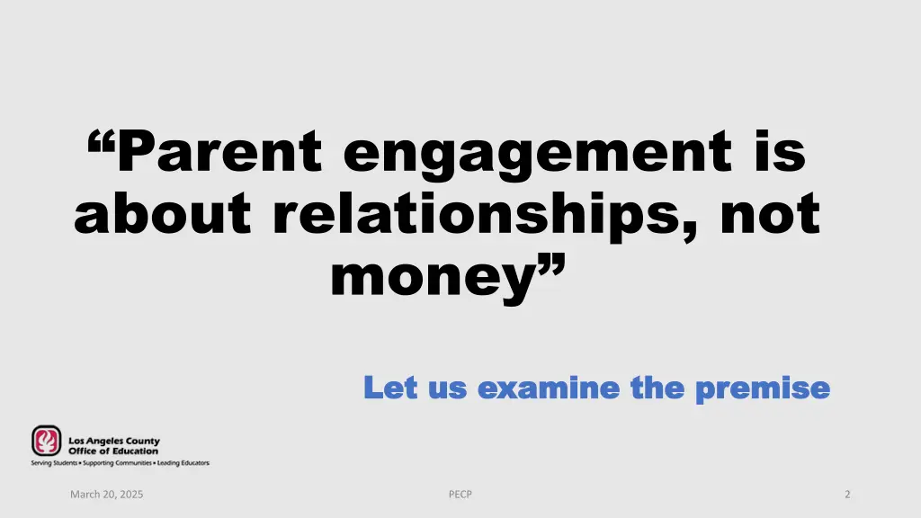 parent engagement is about relationships not money