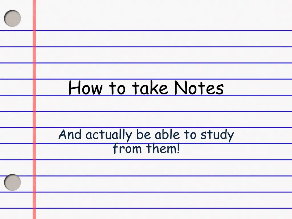how to take notes