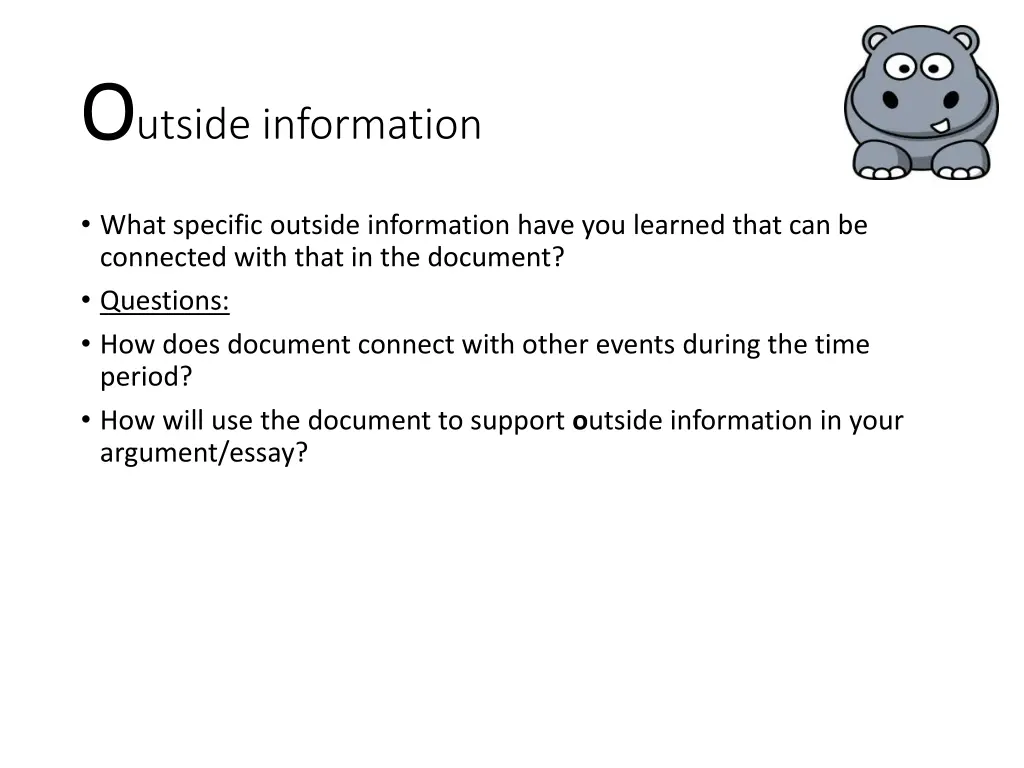 o o utside information