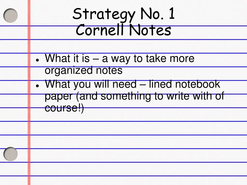 strategy no 1 cornell notes