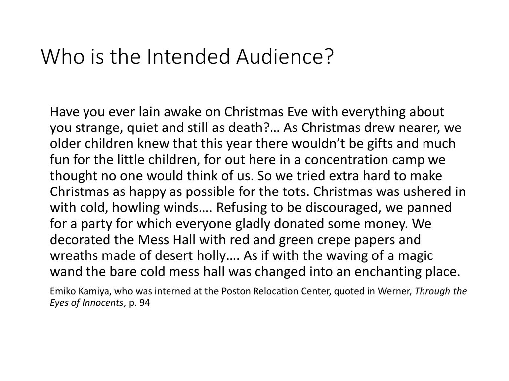 who is the intended audience
