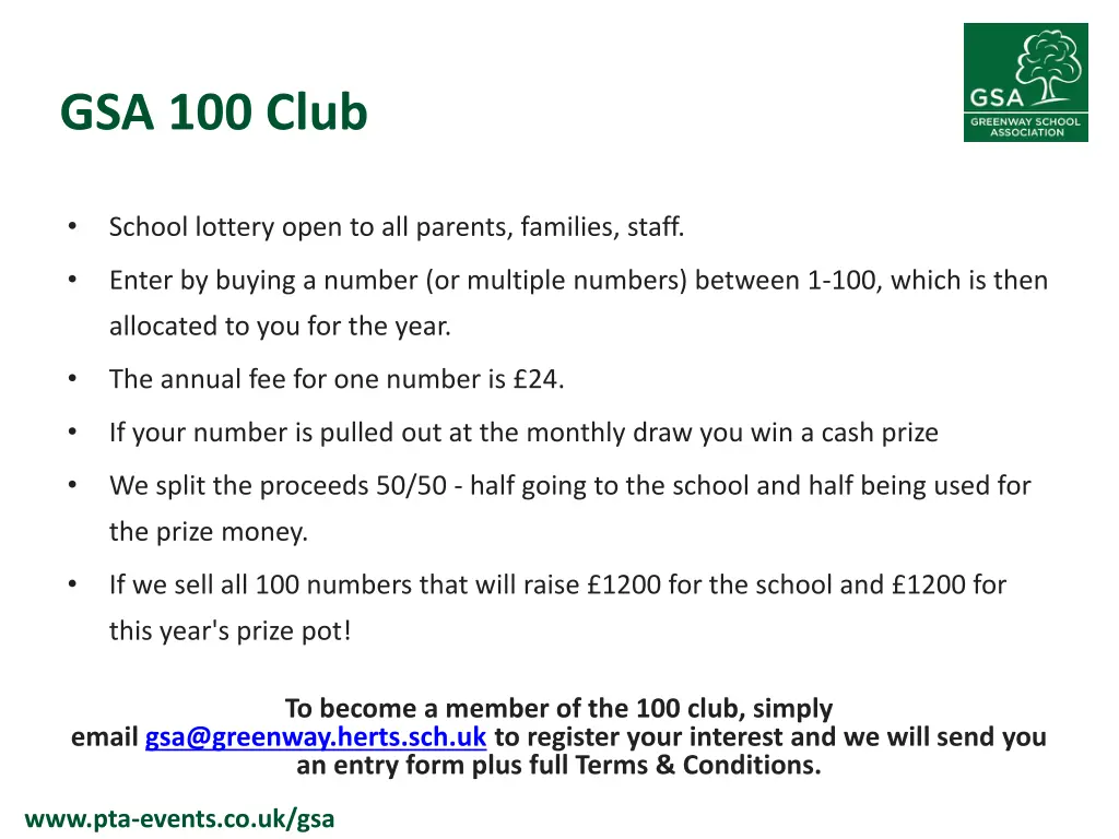 gsa 100 club