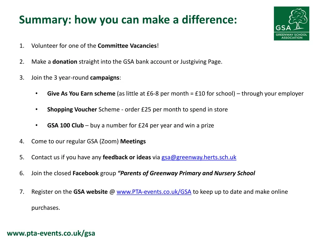 summary how you can make a difference