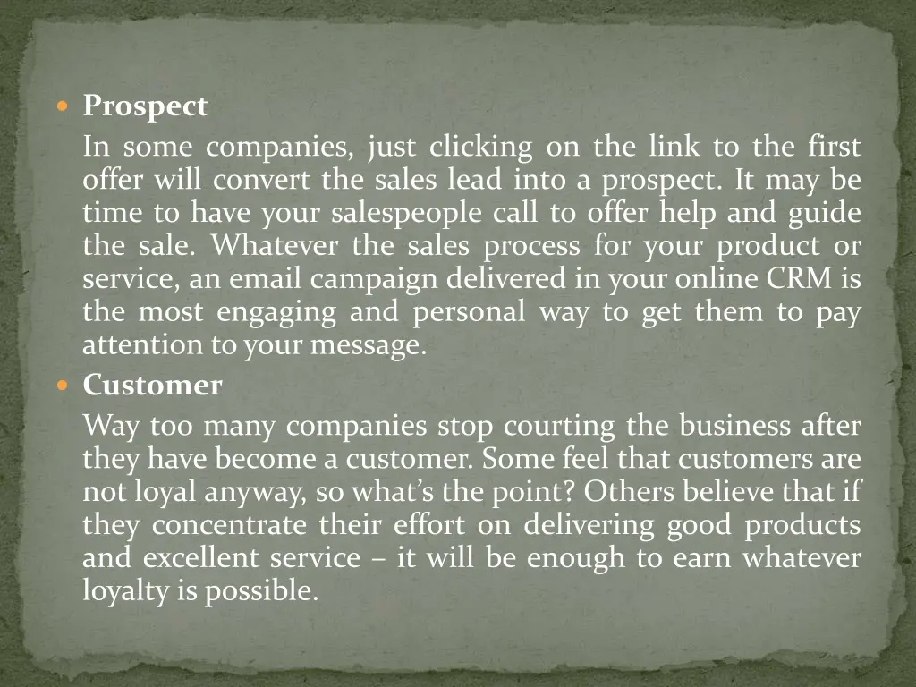 prospect in some companies just clicking
