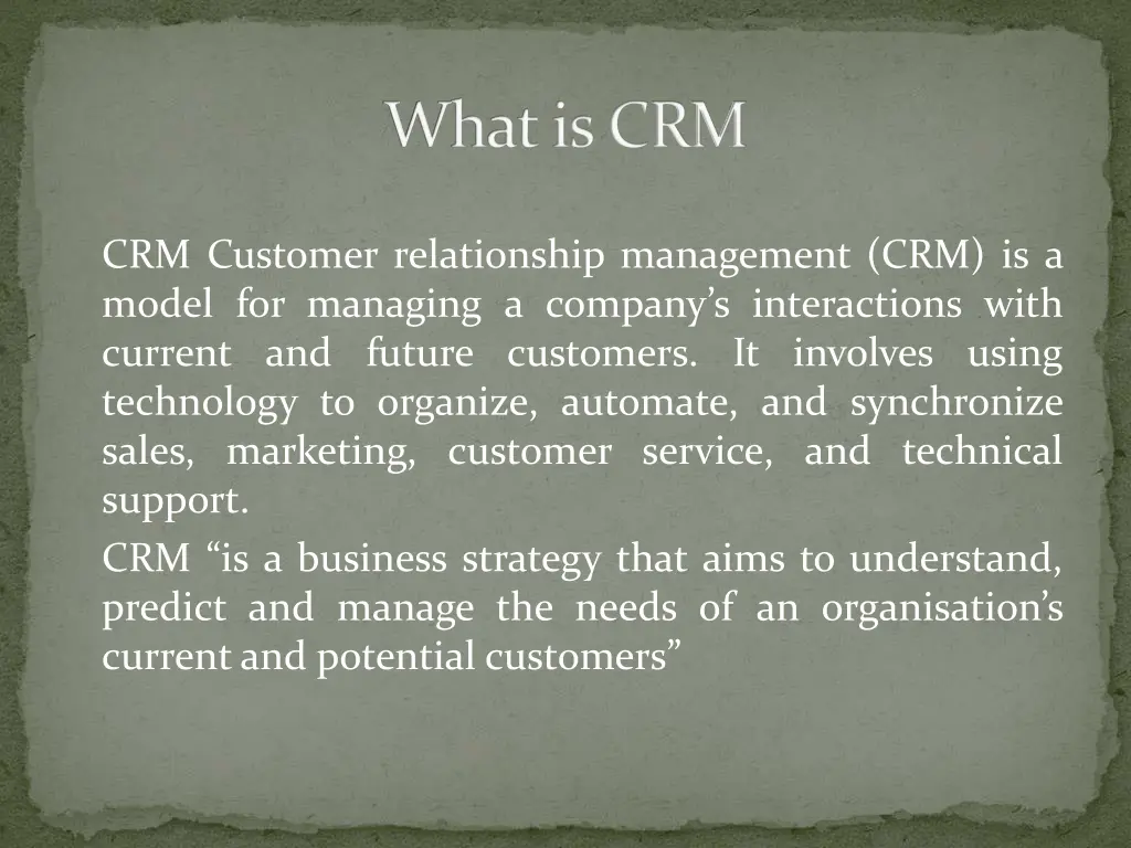 what is crm