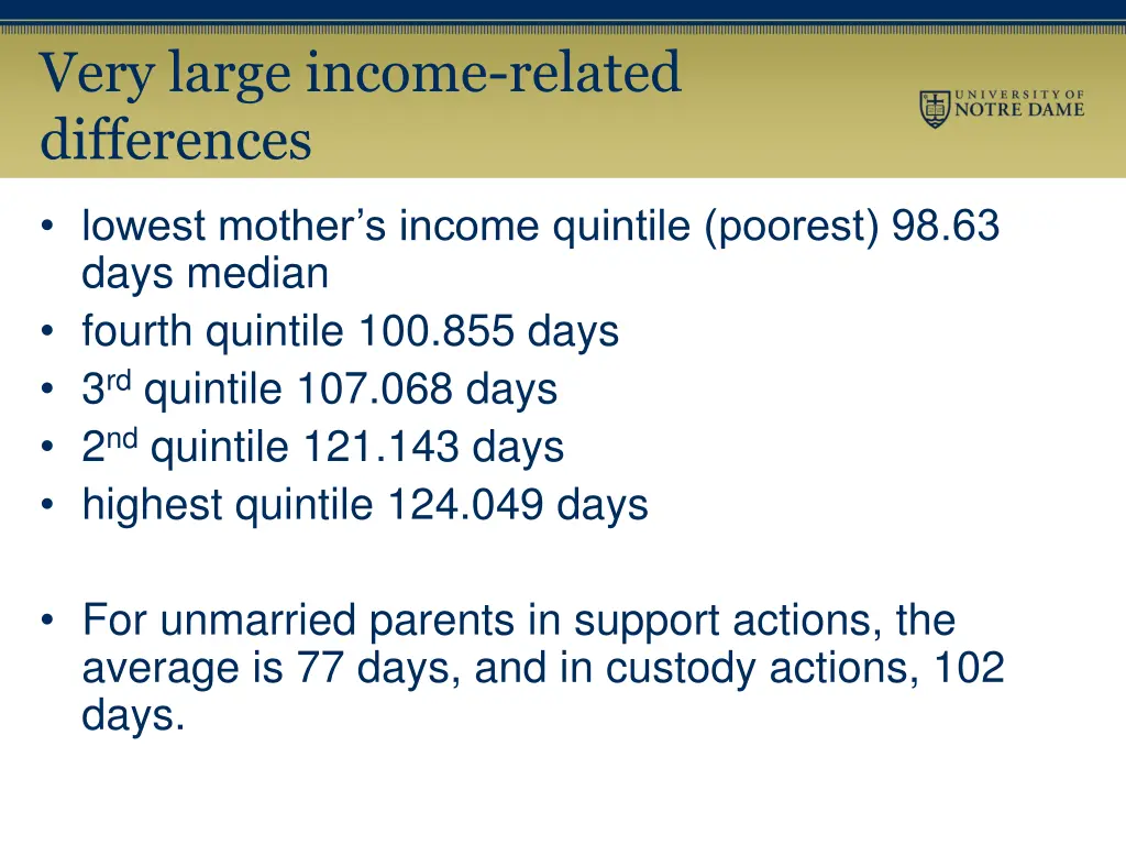 very large income related differences