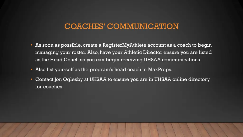 coaches communication