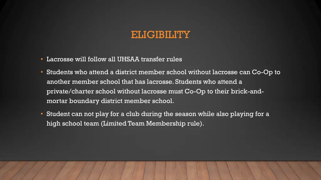 eligibility