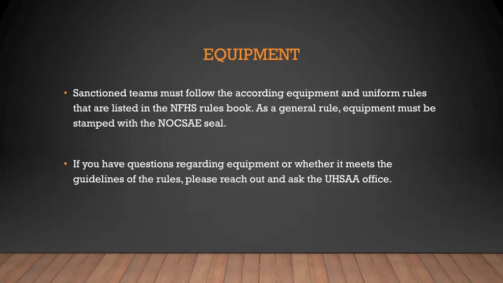equipment