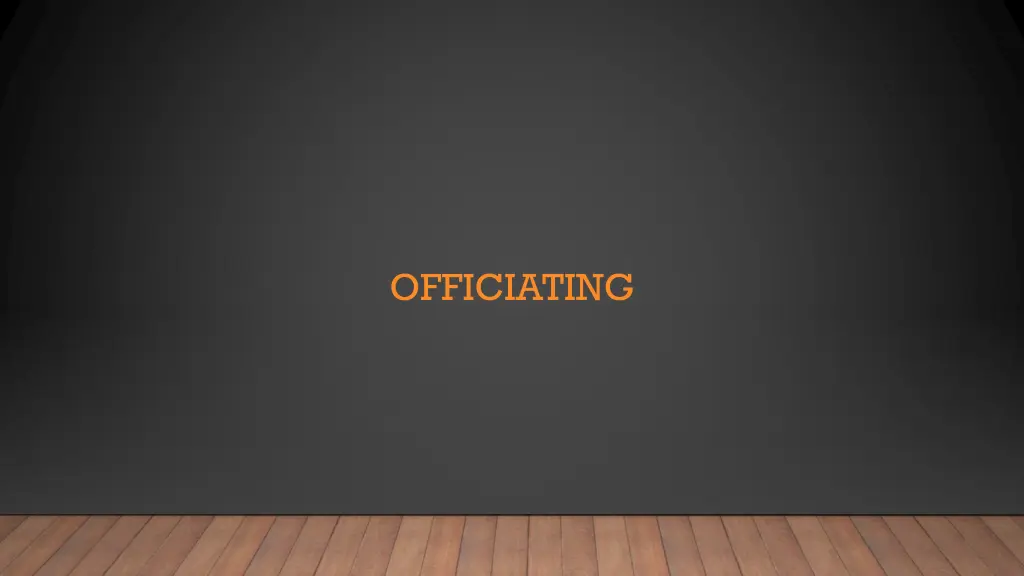 officiating