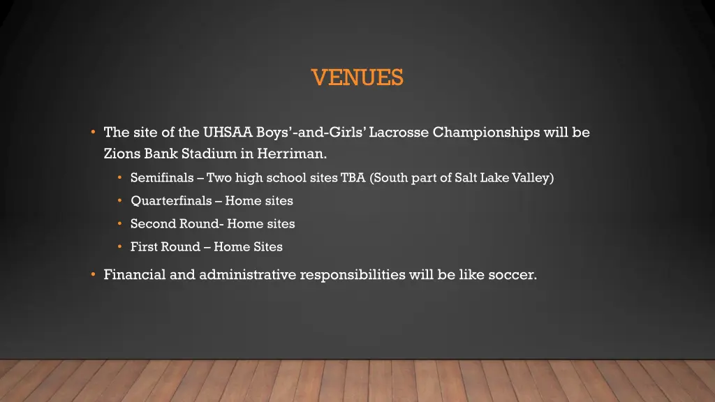 venues