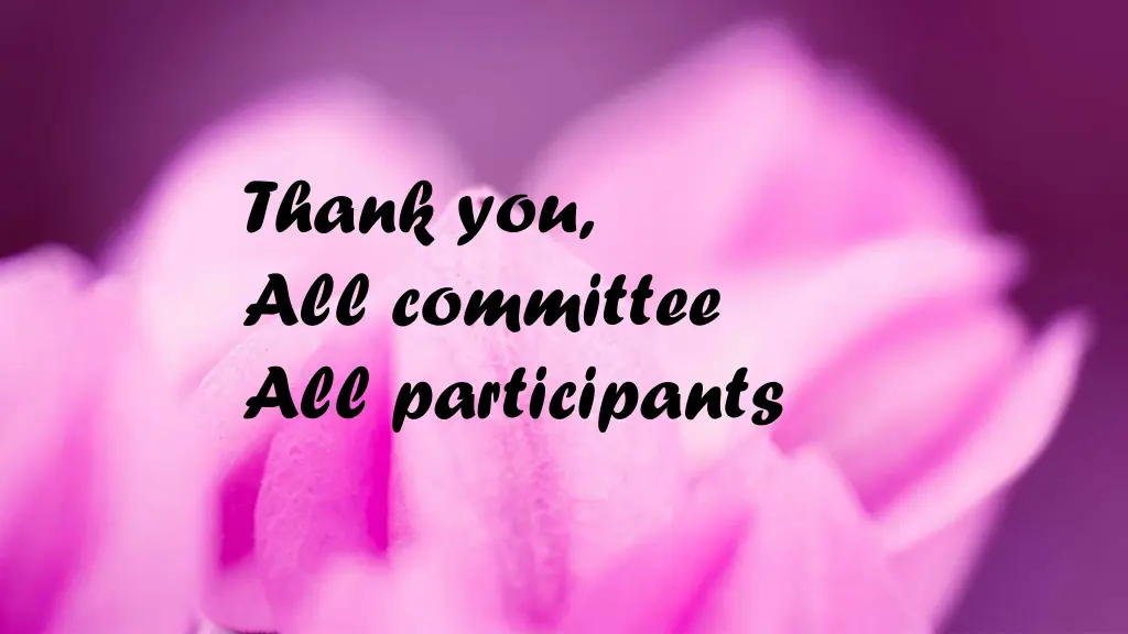 thank you all committee all participants