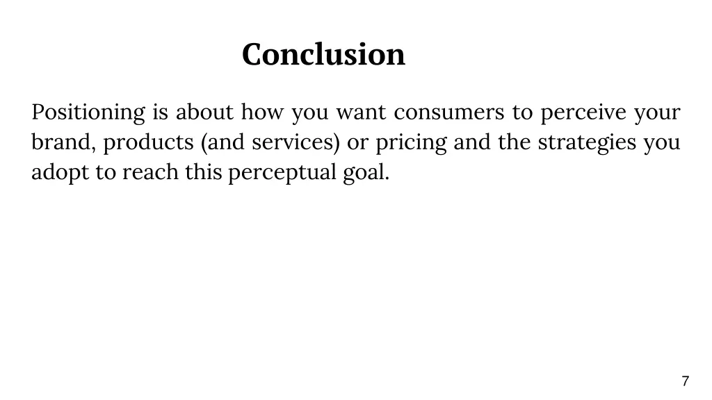 conclusion
