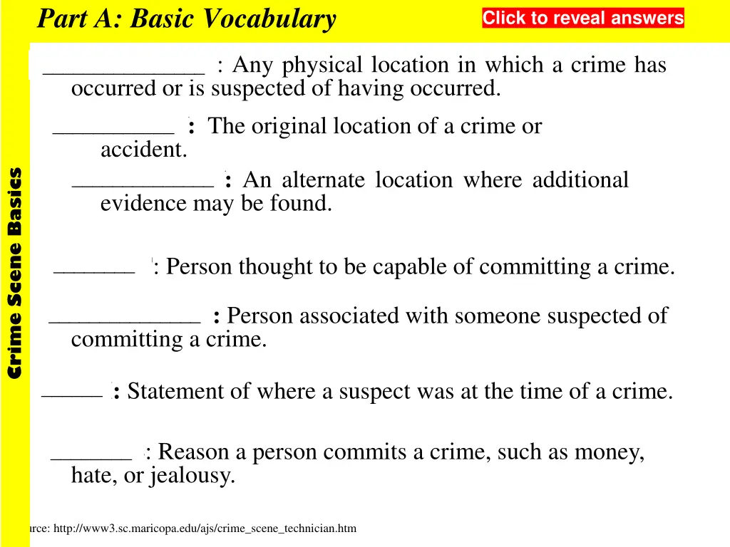 part a basic vocabulary