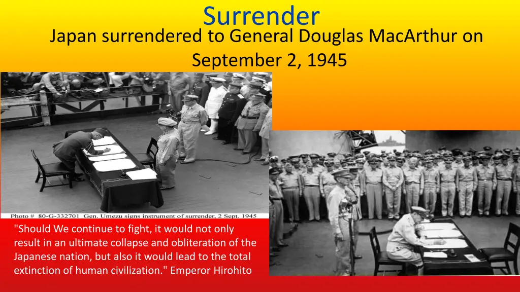 surrender