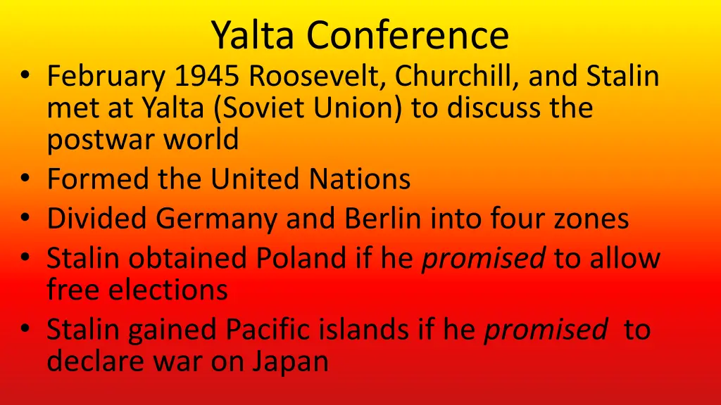 yalta conference